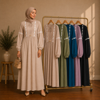 فستان طويل أنيق للمرأة المحجبة | Robe Longue Élégante